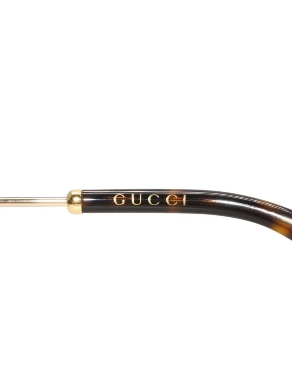 Gucci Sunglasses Eyewear 63 Gold Gray Metal Acetate